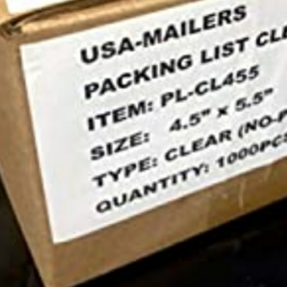 100 -4.5 x 5.5 Clear Packing List Enclosed Envelop